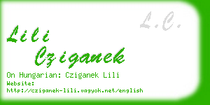 lili cziganek business card